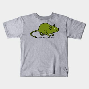 Year of the Rat - Green Kids T-Shirt